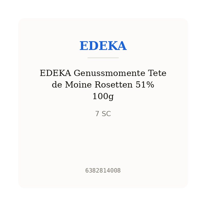 EDEKA Genussmomente Tete de Moine Rosetten 51% 100g