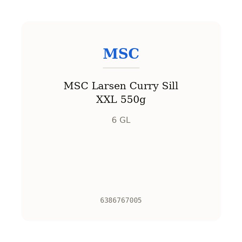 MSC Larsen Curry Sill XXL 550g