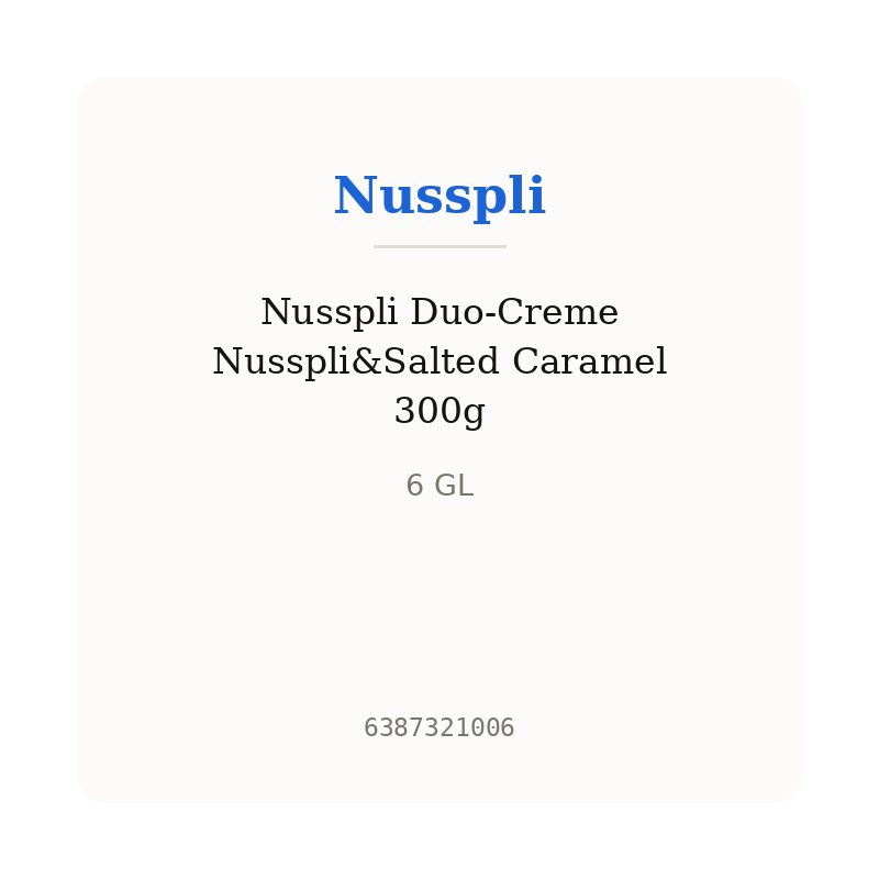 Nusspli Duo-Creme Nusspli&Salted Caramel 300g