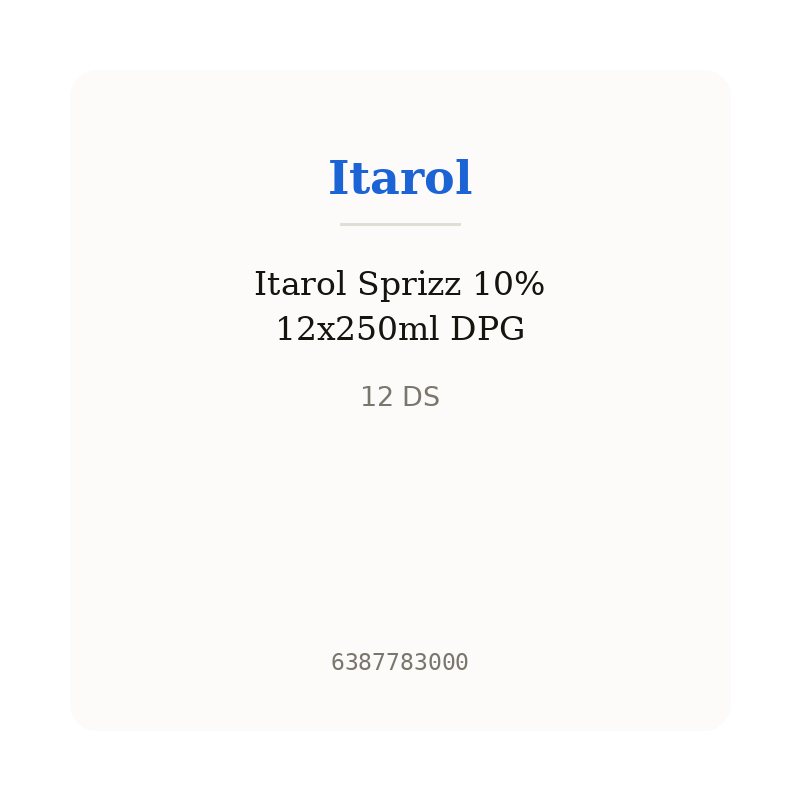 Itarol Sprizz 10% 12x250ml DPG