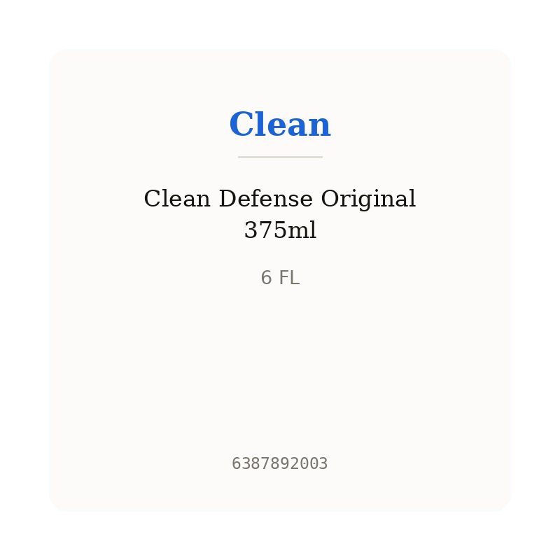 Clean Defense Original 375ml