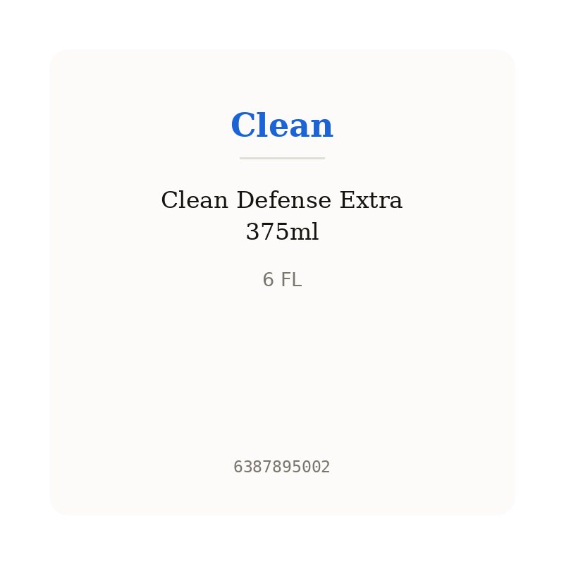 Clean Defense Extra 375ml