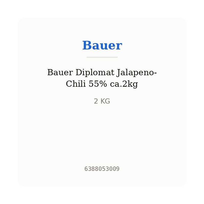 Bauer Diplomat Jalapeno-Chili 55% ca.2kg