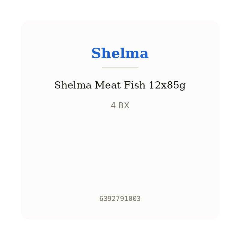 Shelma Meat Fish 12x85g