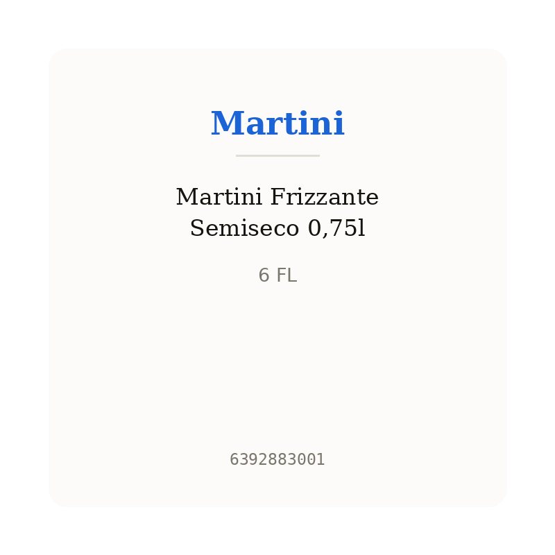 Martini Frizzante Semiseco 0,75l