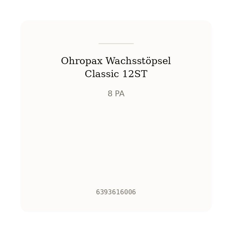 Ohropax Wachsstöpsel Classic 12ST