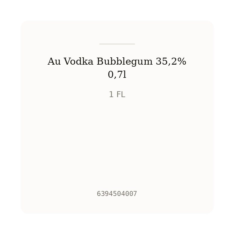 Au Vodka Bubblegum 35,2% 0,7l