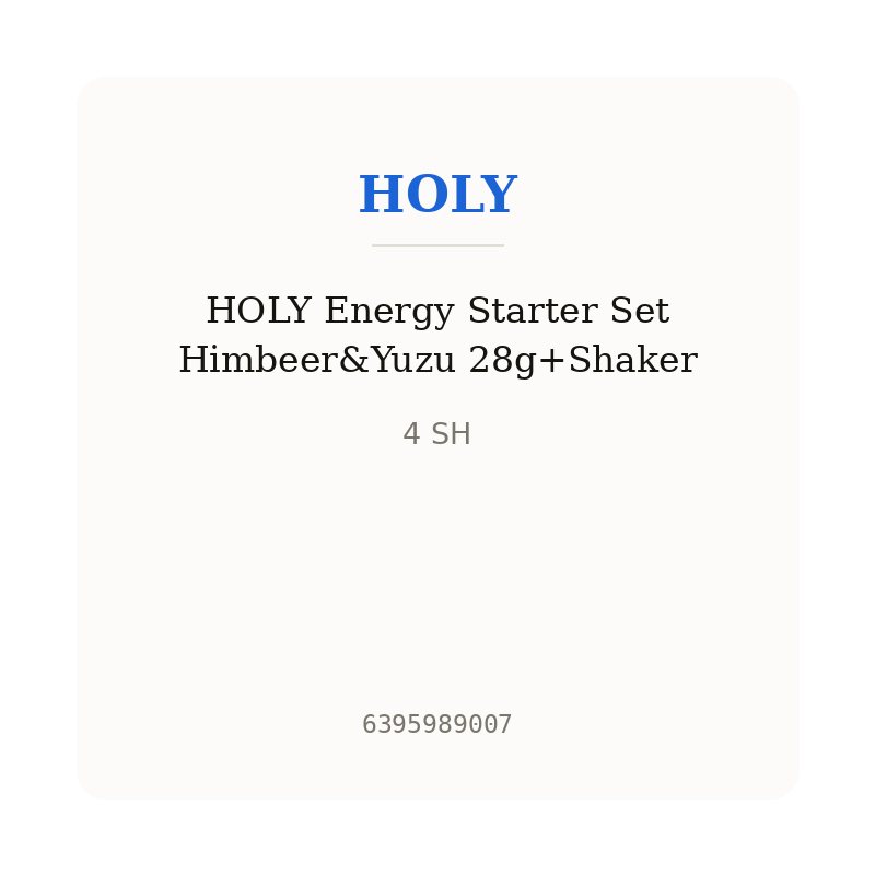 HOLY Energy Starter Set Himbeer&Yuzu 28g+Shaker