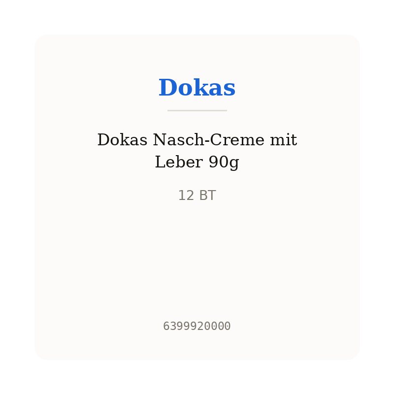 Dokas Nasch-Creme mit Leber 90g