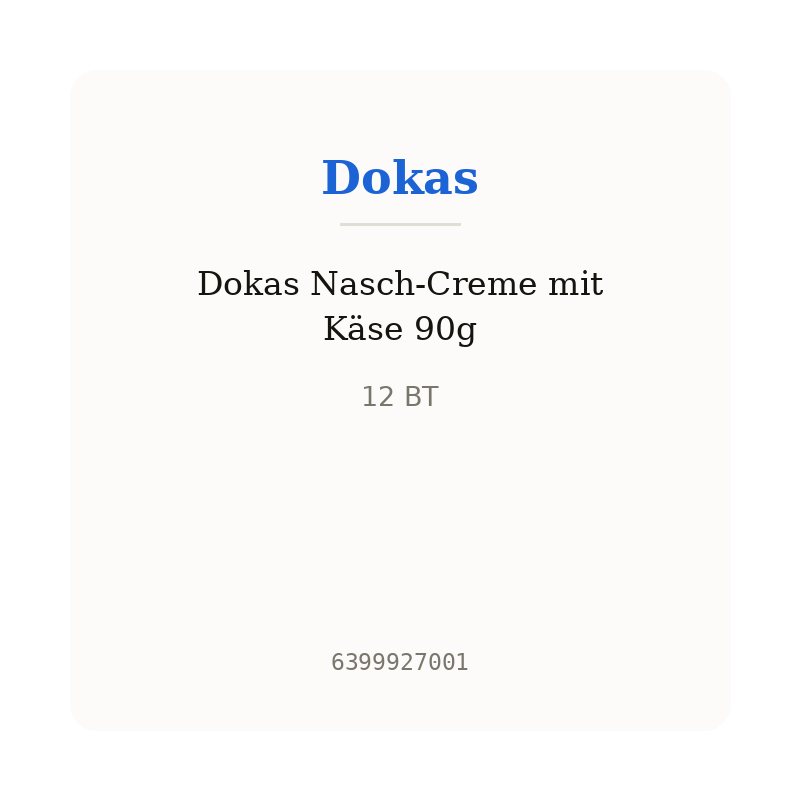 Dokas Nasch-Creme mit Käse 90g