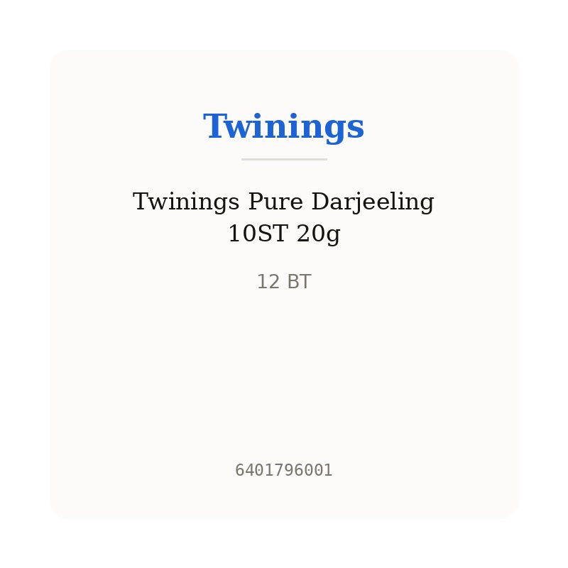 Twinings Pure Darjeeling 10ST 20g