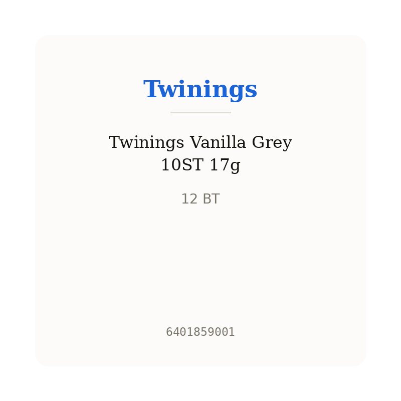 Twinings Vanilla Grey 10ST 17g