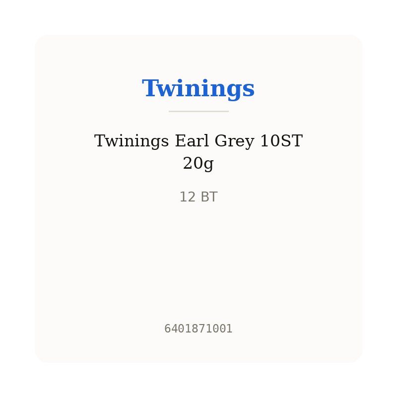 Twinings Earl Grey 10ST 20g