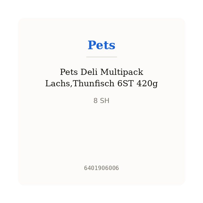 Pets Deli Multipack Lachs,Thunfisch 6ST 420g