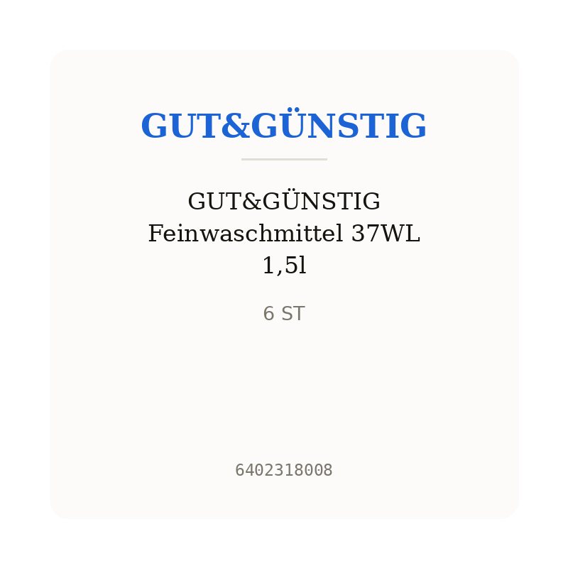 GUT&GÜNSTIG Feinwaschmittel 37WL 1,5l