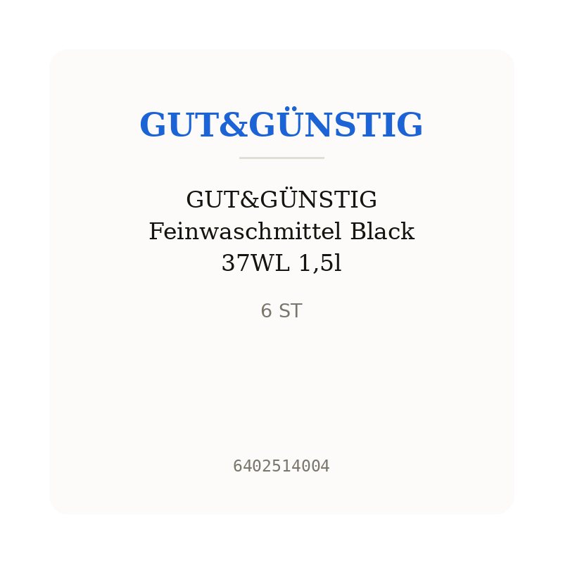 GUT&GÜNSTIG Feinwaschmittel Black 37WL 1,5l