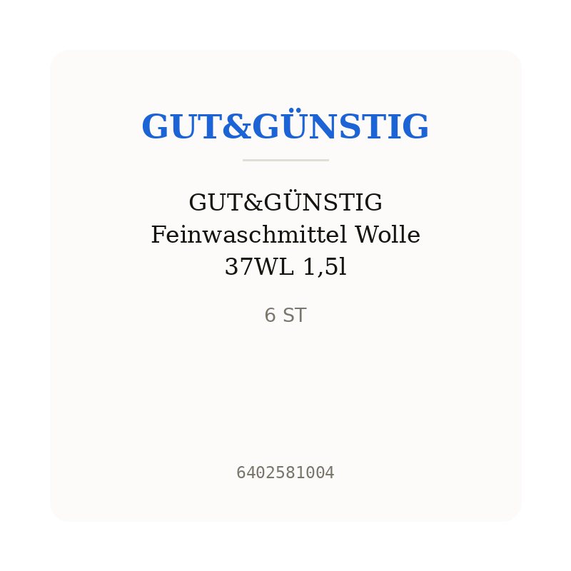 GUT&GÜNSTIG Feinwaschmittel Wolle 37WL 1,5l