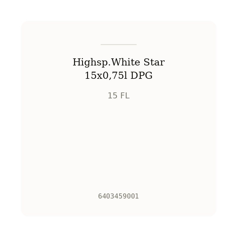 Highsp.White Star 15x0,75l DPG