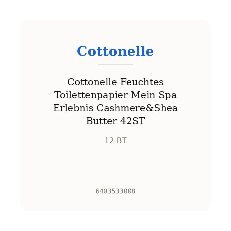 Cottonelle Feuchtes Toilettenpapier Mein Spa Erlebnis Cashmere&Shea Butter 42ST
