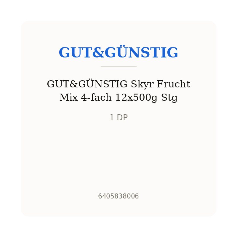 GUT&GÜNSTIG Skyr Frucht Mix 4-fach 12x500g Stg