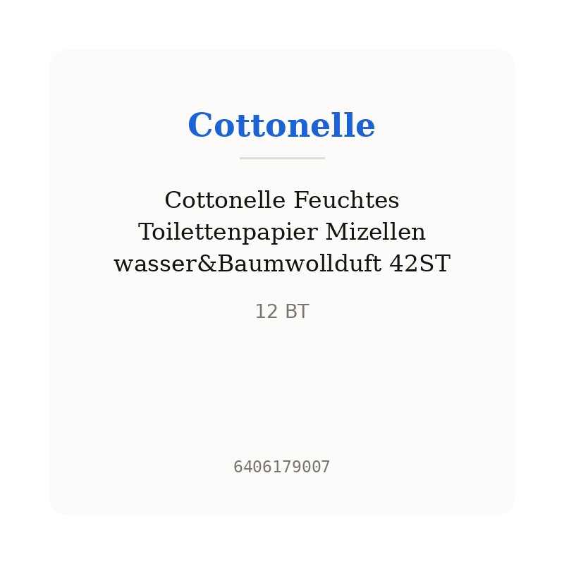 Cottonelle Feuchtes Toilettenpapier Mizellenwasser&Baumwollduft 42ST