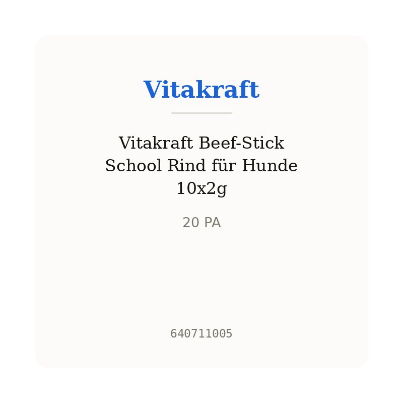 Vitakraft Beef-Stick School Rind für Hunde 10x2g