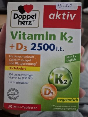 Doppelherz Vitamin K2+D3 2500 30Tabletten 13,1g
