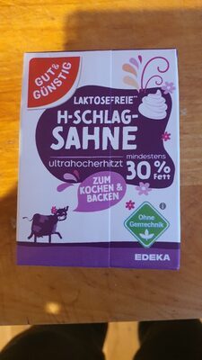 GUT&GÜNSTIG H-Sahne laktosefrei 30% 200g VLOG