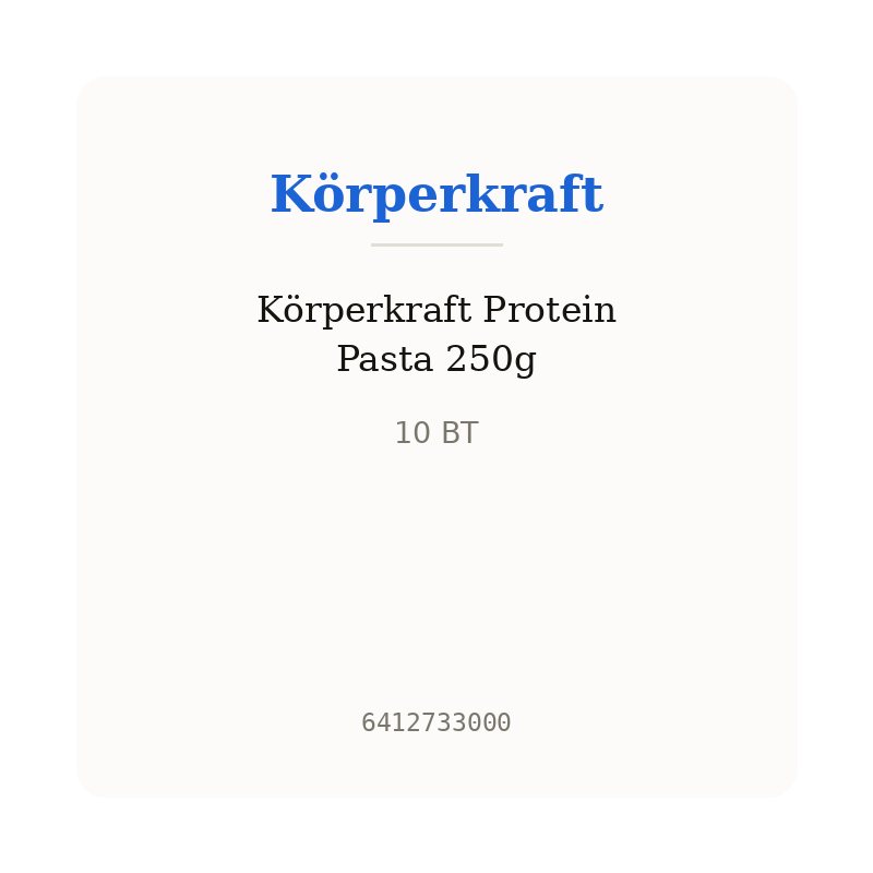 Körperkraft Protein Pasta 250g