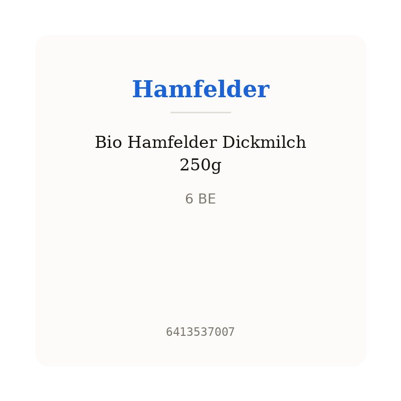 Bio Hamfelder Dickmilch 250g