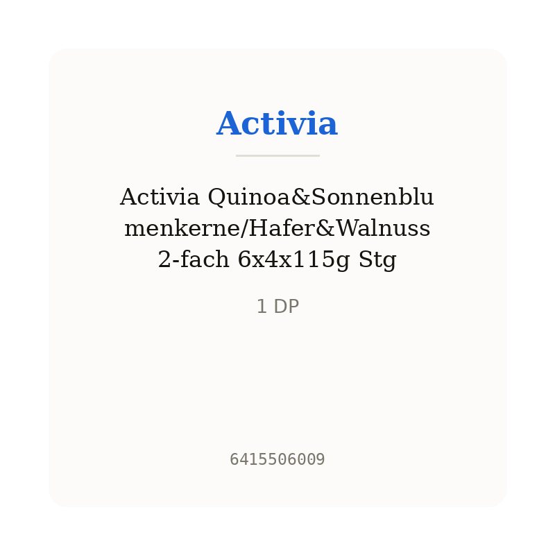 Activia Quinoa&Sonnenblumenkerne/Hafer&Walnuss 2-fach 6x4x115g Stg