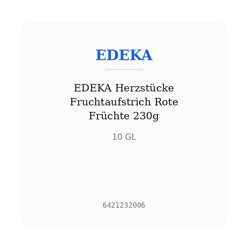 EDEKA Herzstücke Fruchtaufstrich Rote Früchte 230g