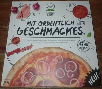 Gustavo Gusto Pizza Due Salame e Prosciutto 455g