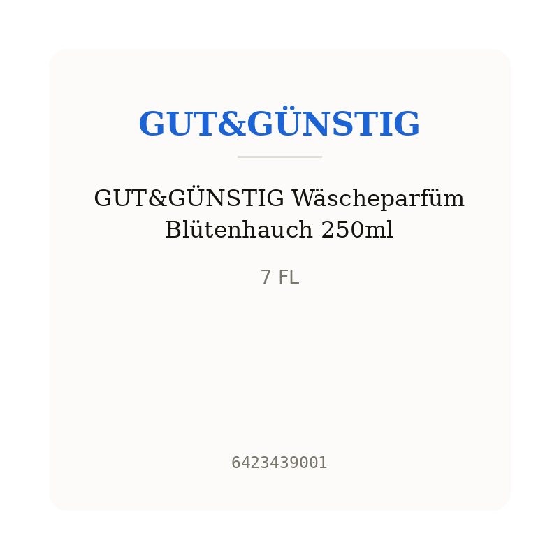 GUT&GÜNSTIG Wäscheparfüm Blütenhauch 250ml