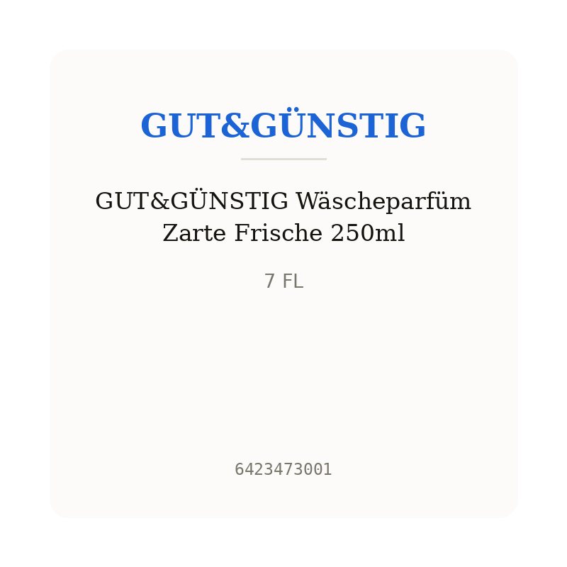 GUT&GÜNSTIG Wäscheparfüm Zarte Frische 250ml