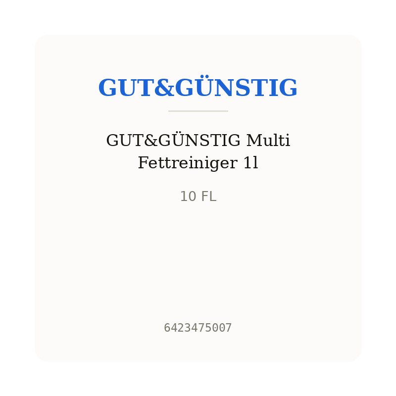 GUT&GÜNSTIG Multi Fettreiniger 1l