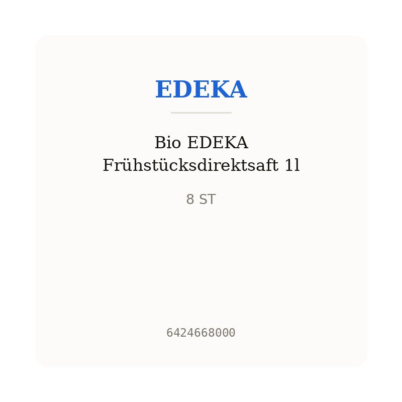 Bio EDEKA Frühstücksdirektsaft 1l