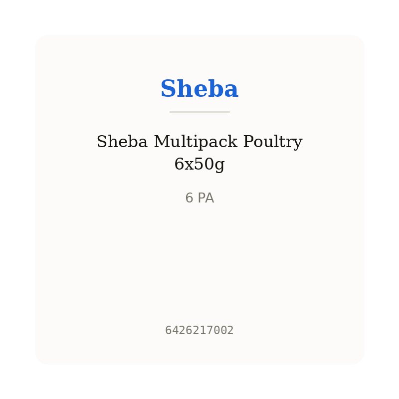 Sheba Multipack Poultry 6x50g