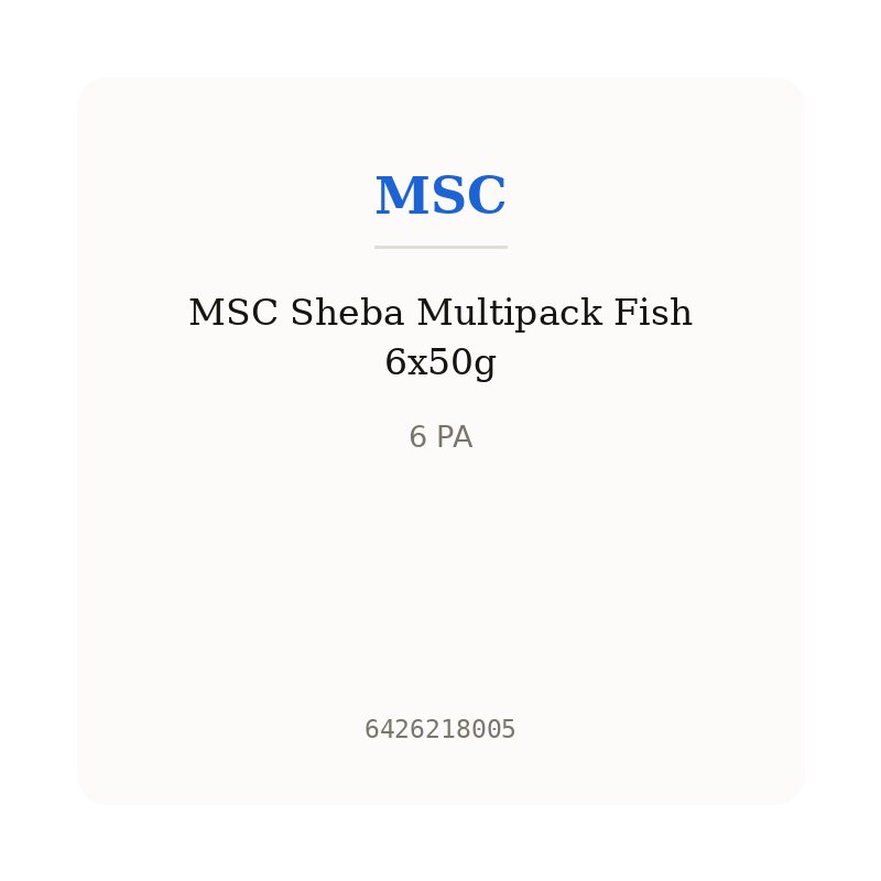 MSC Sheba Multipack Fish 6x50g