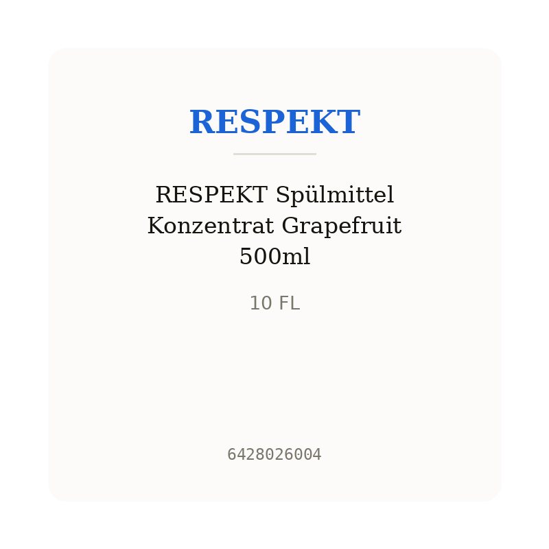 RESPEKT Spülmittel Konzentrat Grapefruit 500ml