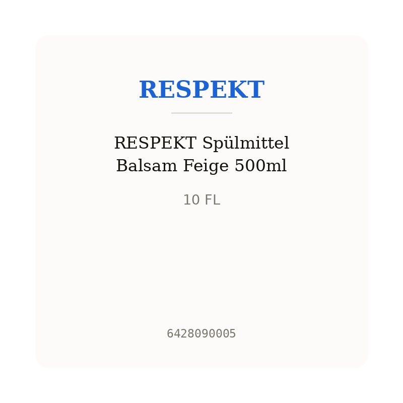 RESPEKT Spülmittel Balsam Feige 500ml