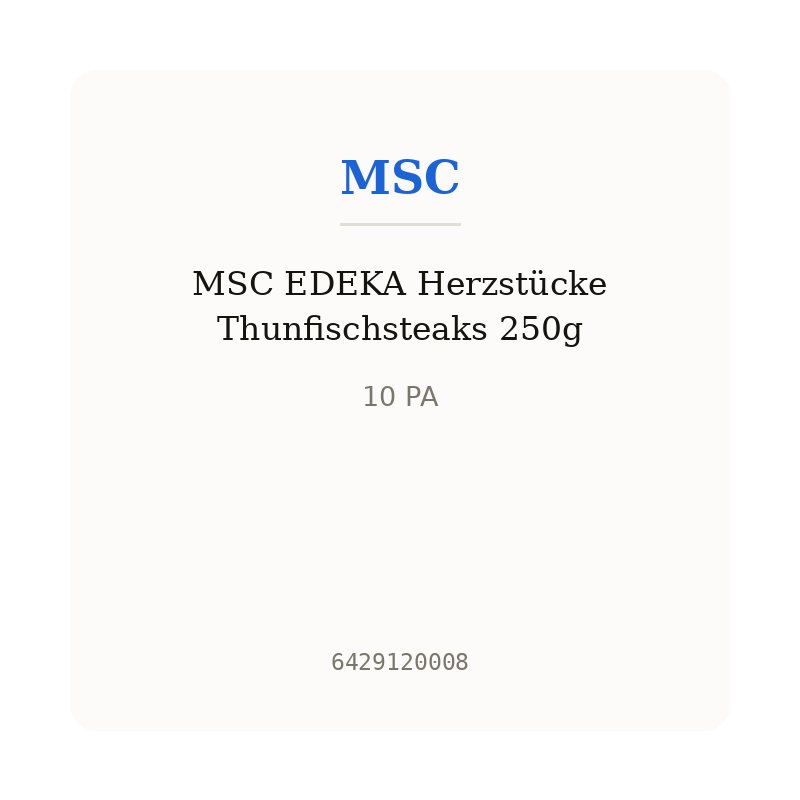 MSC EDEKA Herzstücke Thunfischsteaks 250g