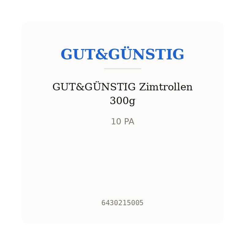GUT&GÜNSTIG Zimtrollen 300g
