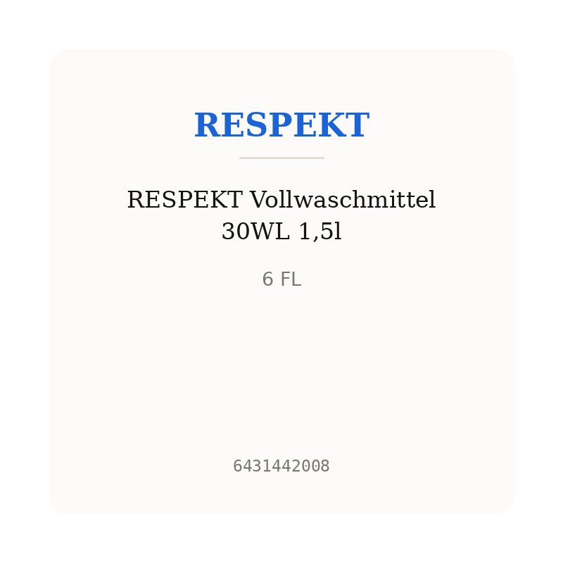 RESPEKT Vollwaschmittel 30WL 1,5l