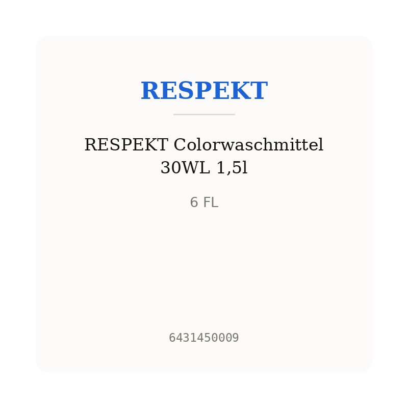 RESPEKT Colorwaschmittel 30WL 1,5l