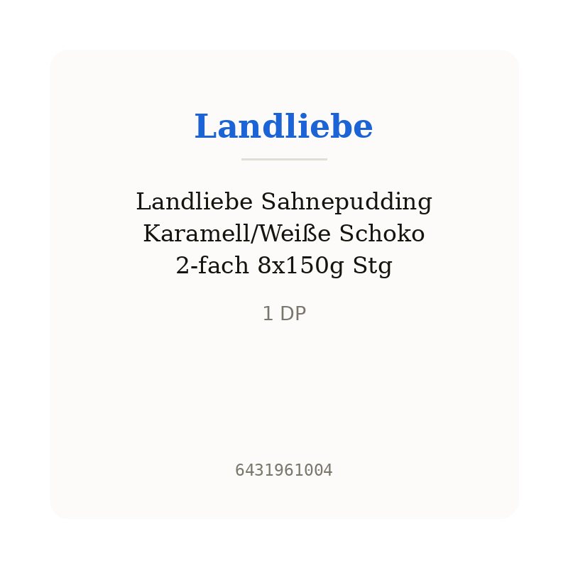 Landliebe Sahnepudding Karamell/Weiße Schoko 2-fach 8x150g Stg