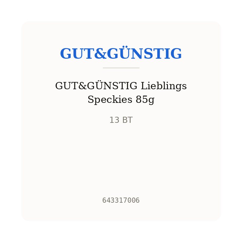 GUT&GÜNSTIG Lieblings Speckies 85g