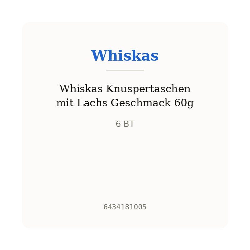 Whiskas Knuspertaschen mit Lachs Geschmack 60g