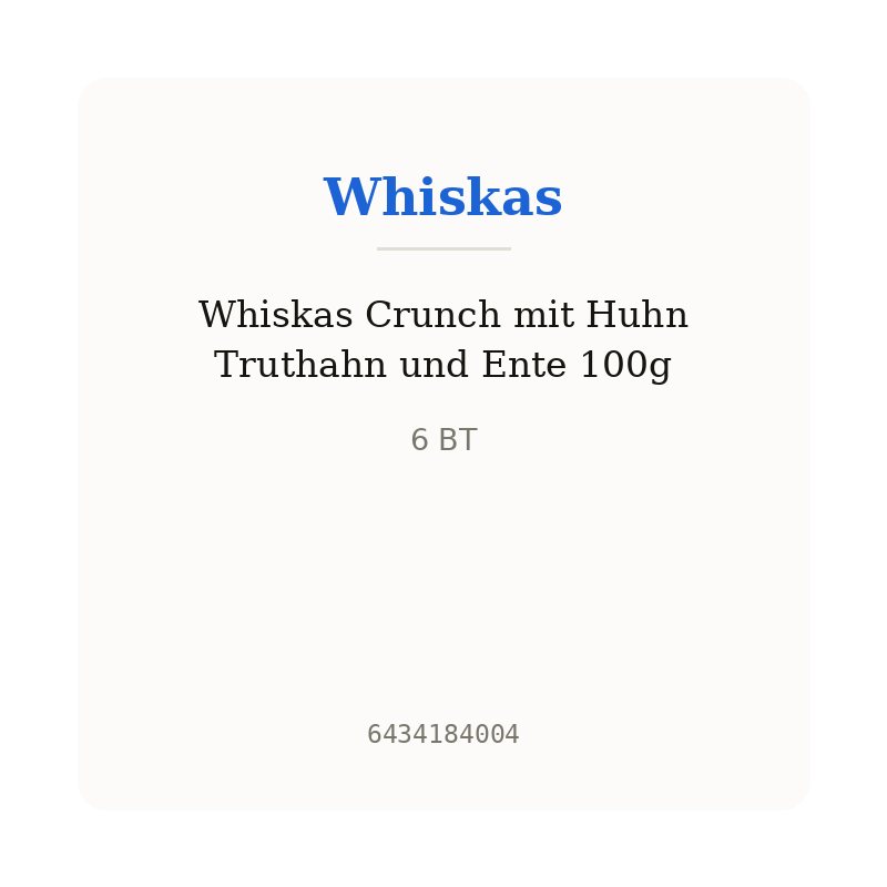 Whiskas Crunch mit Huhn Truthahn und Ente 100g