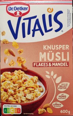 Dr.Oetker Vitalis Knusper Flakes+Mandeln 600g